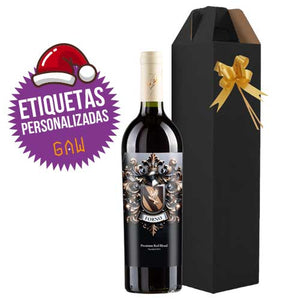 Vino tinto Six Pack Reserva con etiquetas personalizadas