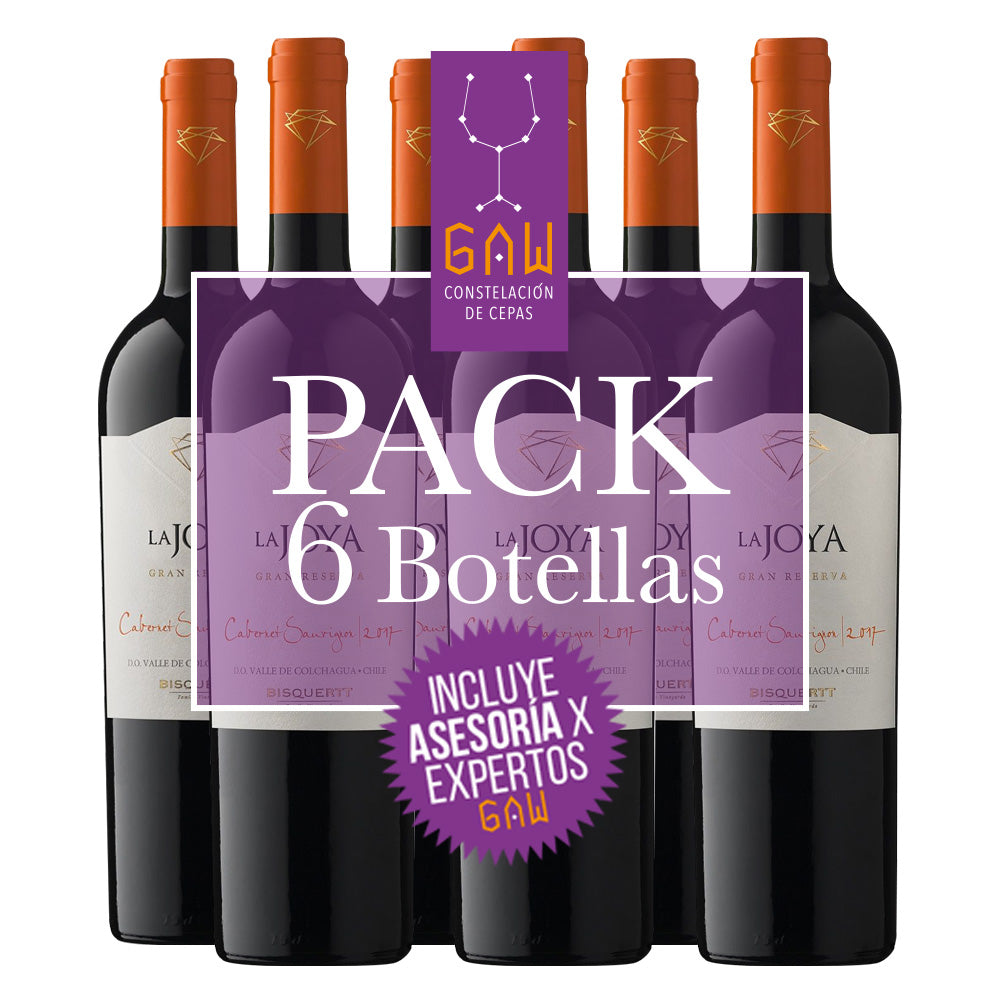 Pack Vinos Bisquertt La Joya Cabernet Sauvignon Gran Reserva